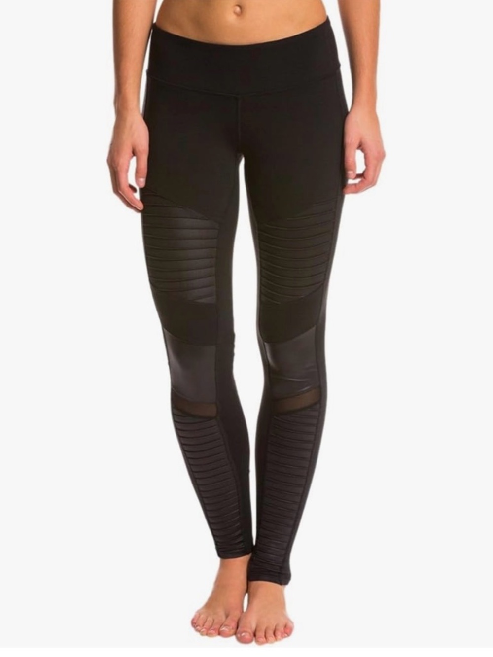 alo women’s moto leggings 7/8, black, medium
